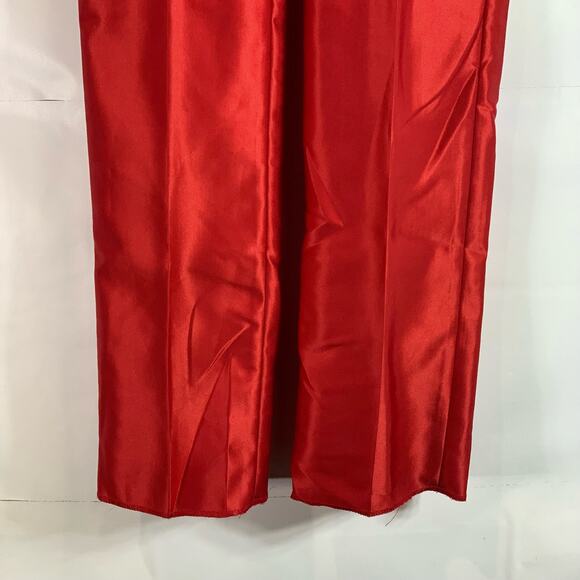 FERRECCI Men's Red Satin Short Super 150's Flat Front Suit Pant SZ 28S - Picture 8 of 14